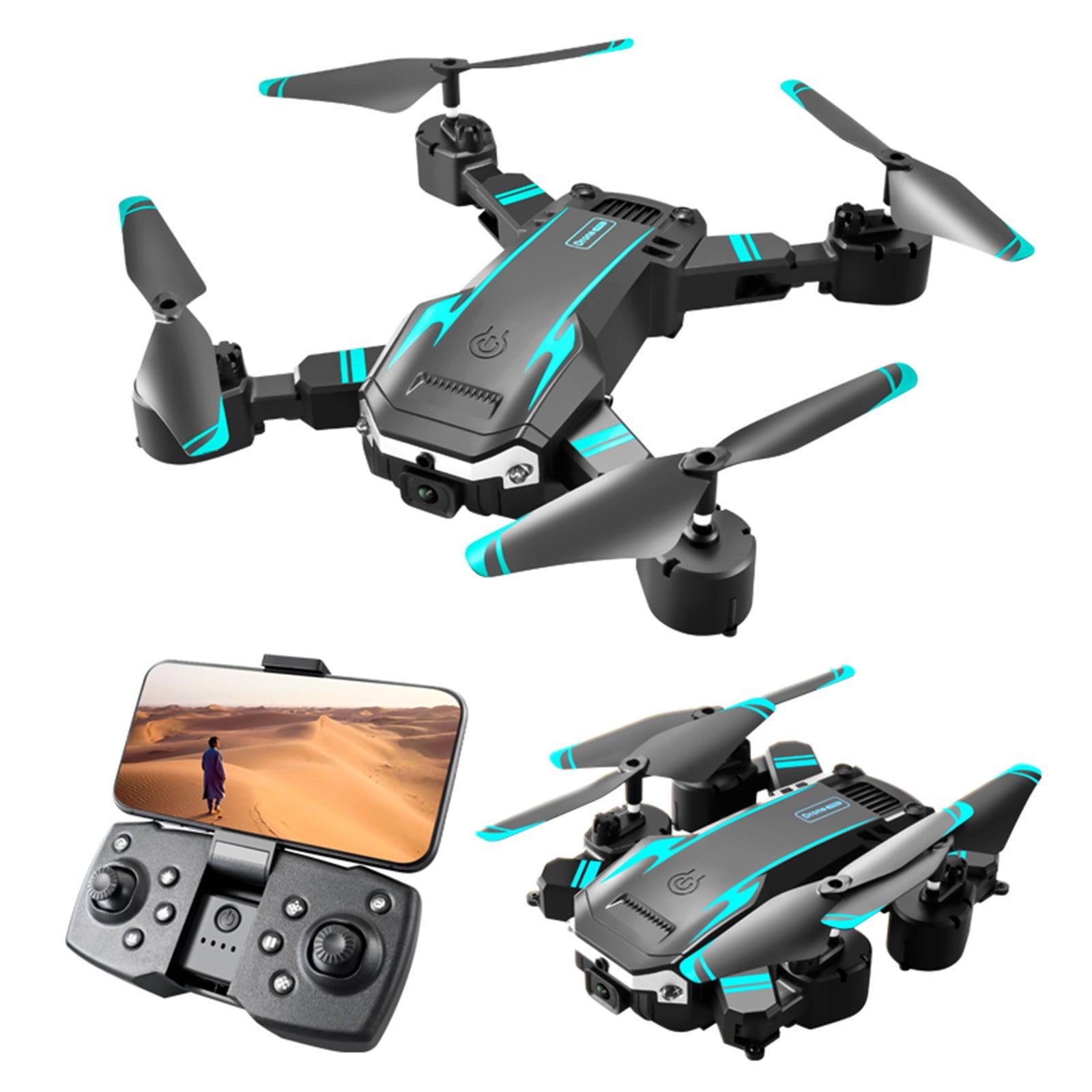 Drone with Camera for Beginners and Teens, Dual Camera with Obstacle Avoidance, Foldable FPV RC Quadcopter with Long Flight Time for Indoor and Outdoor
