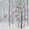 thumbnail image 2 of GZHJMY Winter Forest Deers Birch Tree with Bullfinches Cloth Napkins, Set of 4 20 x 20 Inch Soft Polyester Dinner Napkin for Family, Restaurant, Weddings, Parties, Holiday Dinner, 2 of 5