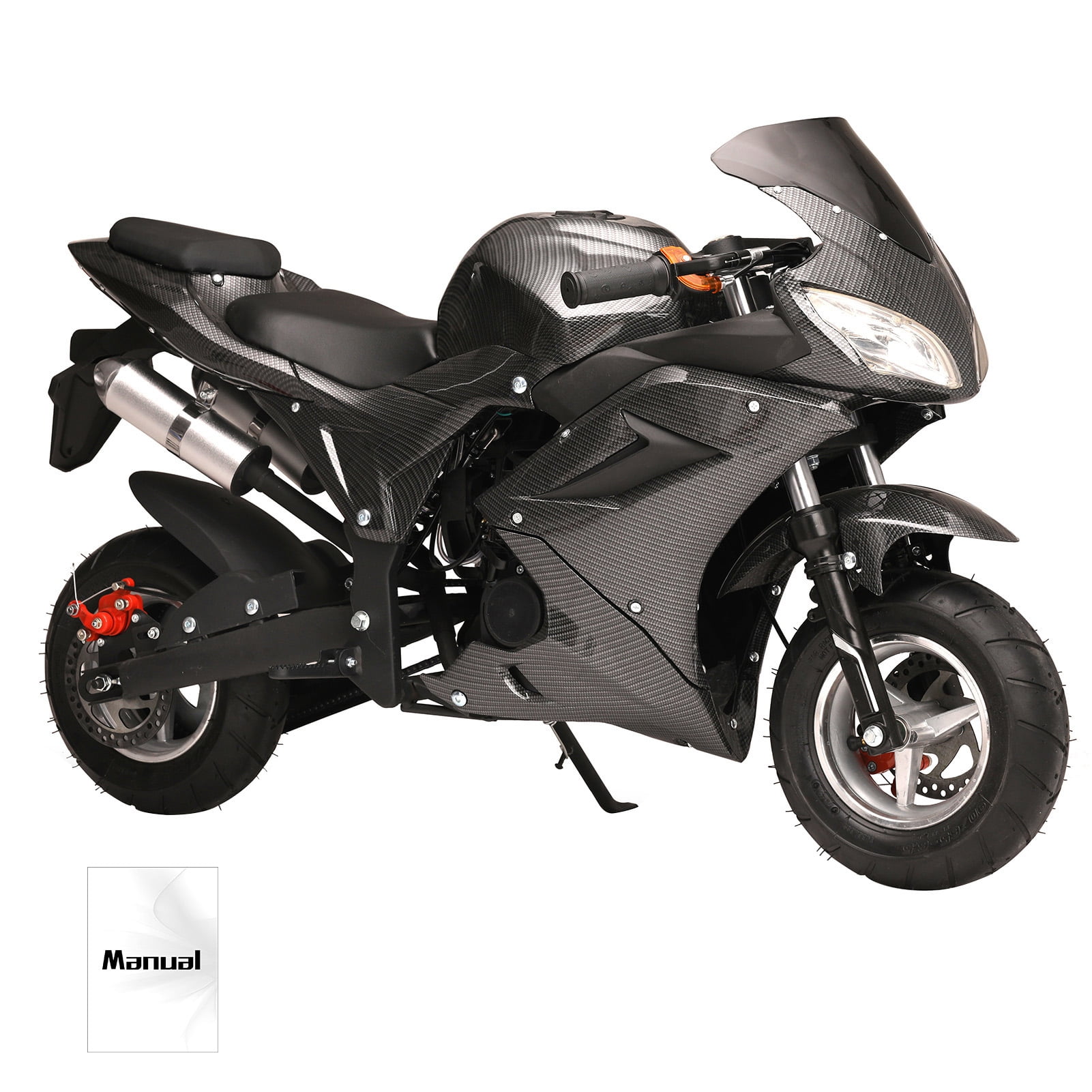 MotoTec Mini Motorcycle GT Blue: 49cc 2-Stroke Gas Powered Pocket