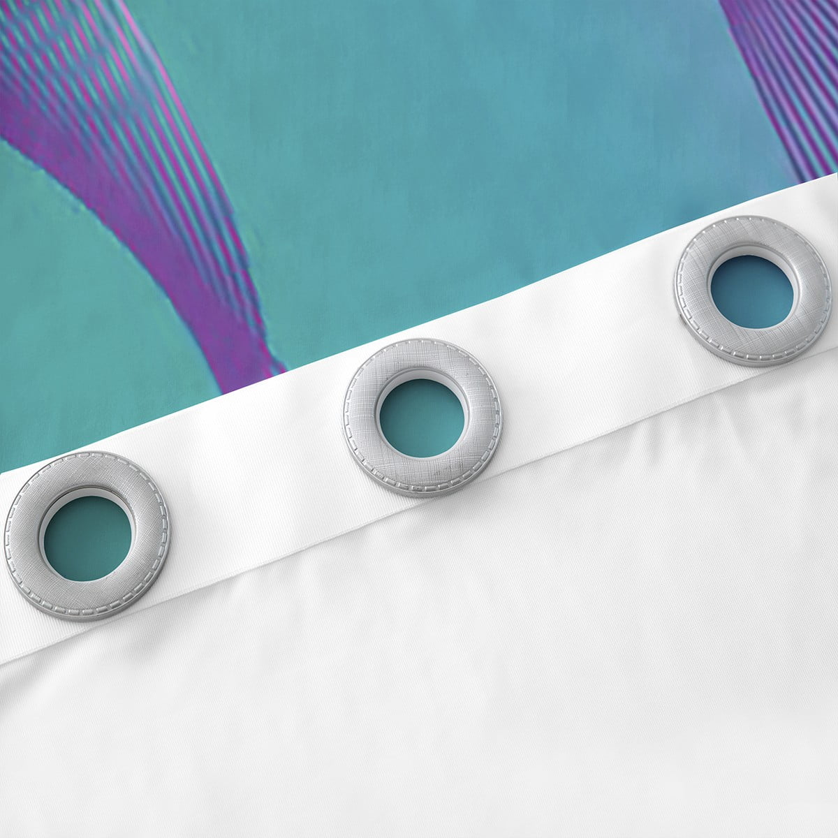 Gradient Teal and Purple Blackout Curtains Ombre Curtains & Drapes,Spiral Silver Print Wave Striped Pattern 2 Panels 42"Wx63"L Curtains,Abstract Art Room Decor Aesthetic
