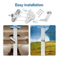 thumbnail image 3 of Pontoon Boat Door Latches, Fine Workmanship Pontoon Boat Gate Latch Kit 2 Set ABS  For RVs For 1 To 1.25in Left Right Hinged Door, 3 of 8