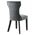 thumbnail image 4 of Modway Silhouette 20" Velvet Dining Chairs in Blue/Black (Set of 2), 4 of 9