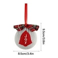 thumbnail image 2 of JeashCHAT Knitted Sweater Christmas Ball with Fabric Bow, Decorative Christmas Tree Hanging Ornaments Party Supplies, Gray, 2 of 2