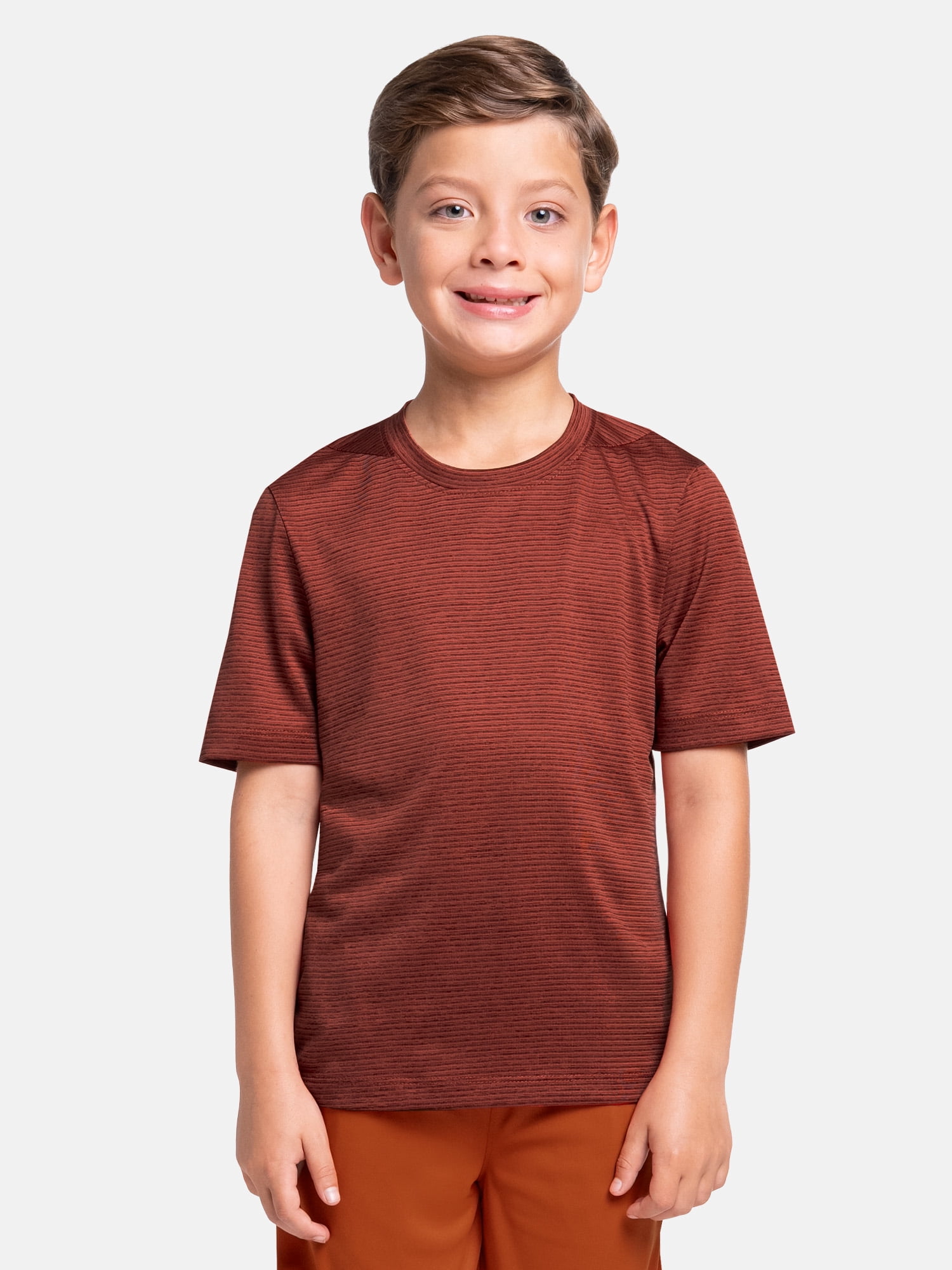 Athletic Works Boy's Short Sleeve Core Active T-Shirt 2-Pack, Sizes 4-18 & Husky