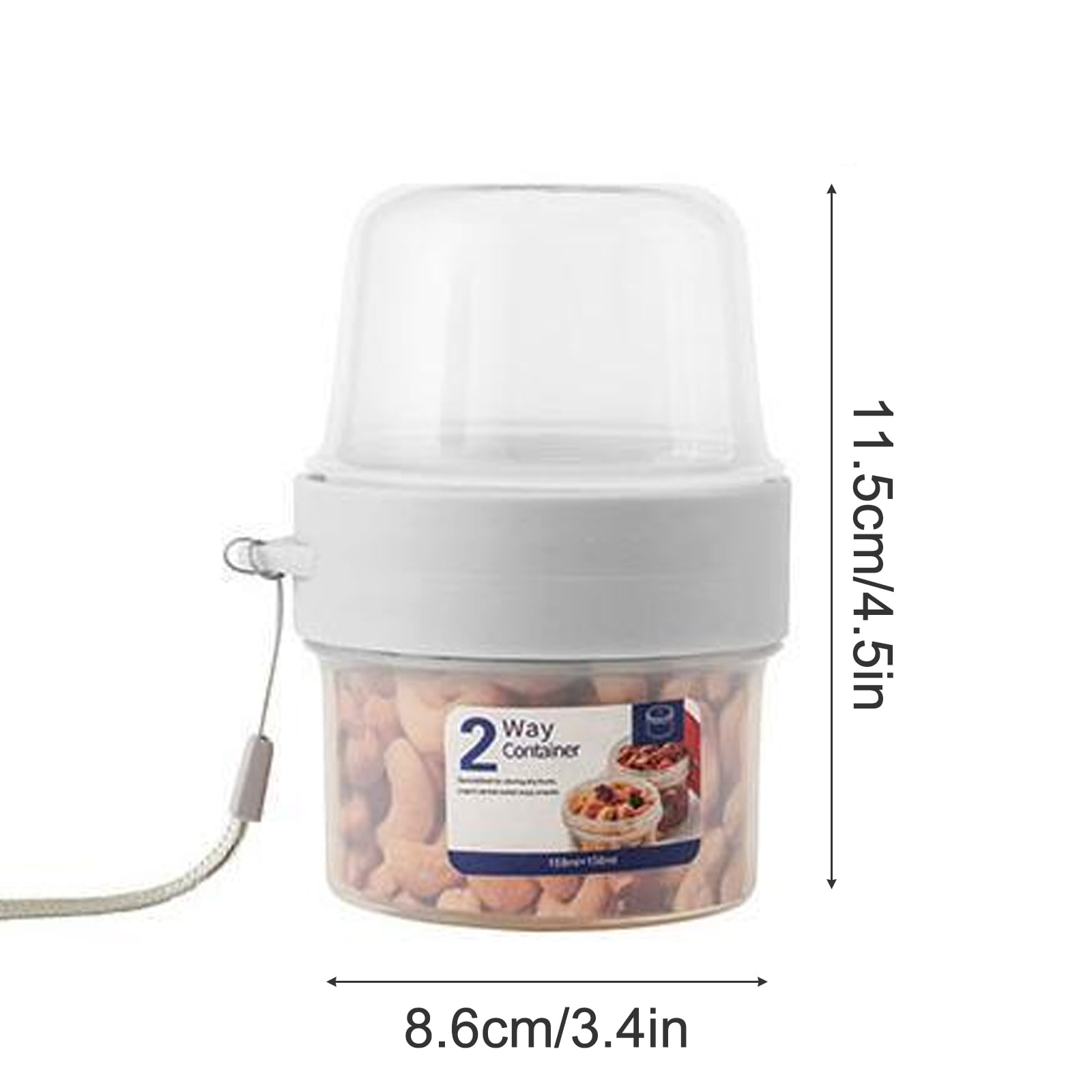 Cereal Cup To Go for Milk Breakfast Storage Box Airtight Food Sealed  Compartment Transparent Crisper Cups Double Layer Bottle