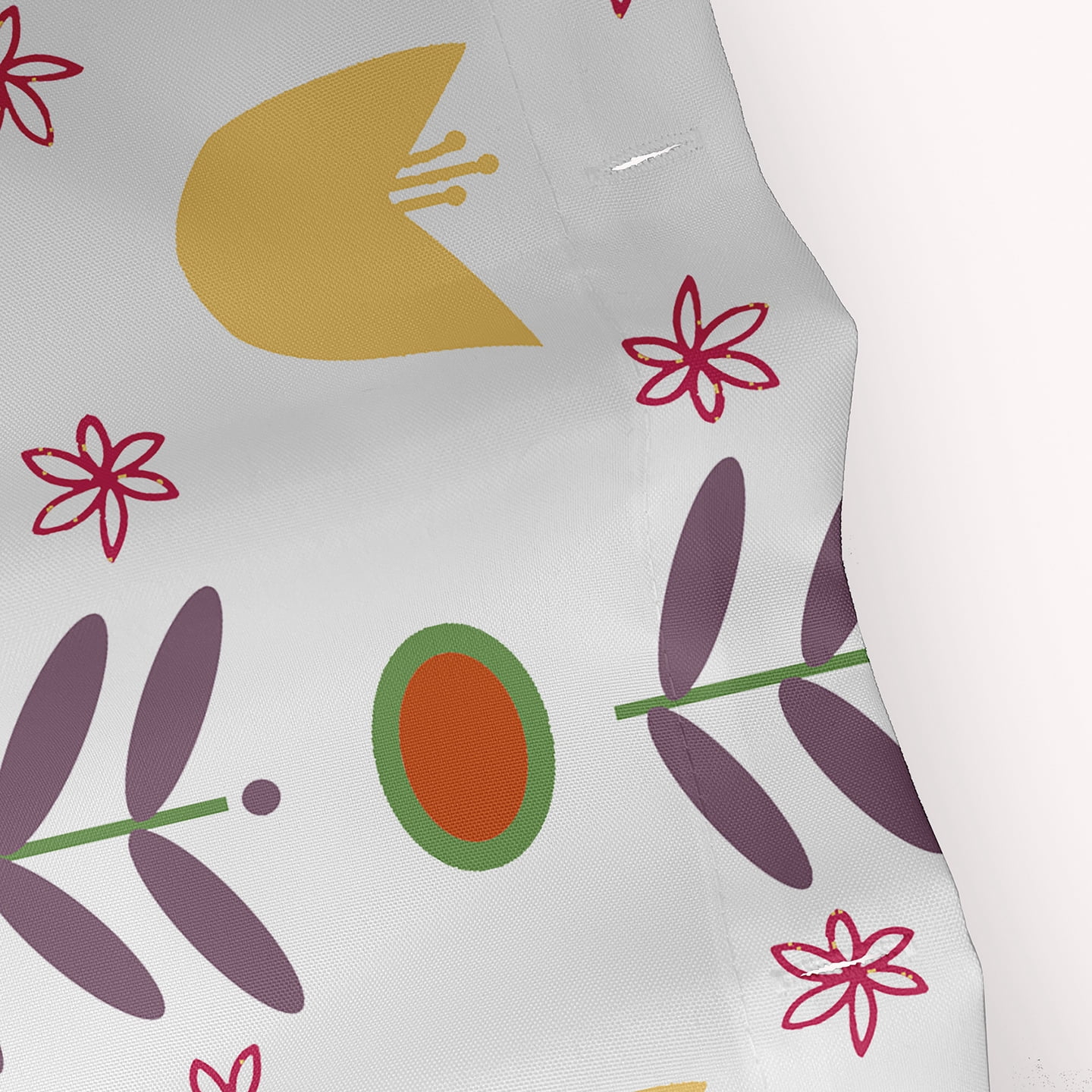 Simply Daisy 70" W x 73" L Spring Garden Polyester Shower Curtain, White [1 Ct]