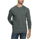 thumbnail image 1 of Camiseta henley Weatherproof de jersey cepillado resistente a la intemperie verde extragrande, 1 of 2