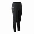 thumbnail image 4 of Women's Thermal Yoga Tights, High Waist Warm Compression Leggings, Winter Workout Running Pants with Pockets, Black, L, 4 of 12