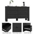 thumbnail image 5 of KATIDAP Dresser with 6 Drawers, Chest of Drawers with Deep Drawers, Organizer Units for Clothing Closet, Bedroom, Living Room, Black, 5 of 7