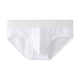 thumbnail image 3 of Men's Breathable Mid Rise Briefs Soft Stretch Blend Underwear Stylish Comfortable Everyday Casual Solid Design For WearWhiteXL, 3 of 3