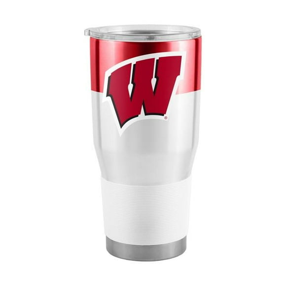 Logo Chair 244-S30T-11 30 oz NCAA Wisconsin Badgers Colorblock Stainless Tumbler