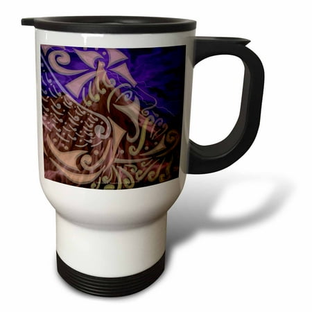 

3dRose Thor Mythology Tribal Abstract Norse Pagan Asatru Travel Mug 14oz Stainless Steel