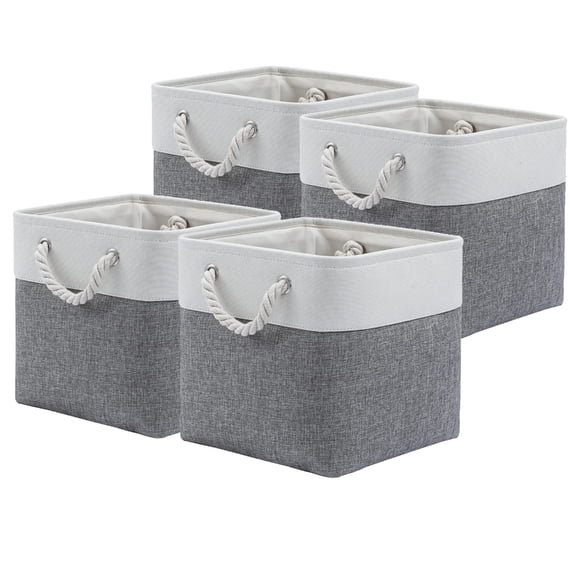 Cube Organizer Baskets with Rope Handles Multipurpose Box for Home Decoration