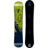 X-Games Mens Sidewall Snowboard 150cm, Black with Green Bottom