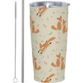 thumbnail image 2 of Cute Fox In Autumn Seamless Pattern Tumbler Travel Coffee Mug With Flip Lid 20 Oz Insulated Tumbler Cup Gift For Father Mother Friend Birthday, 2 of 6