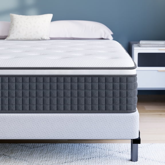 Queen Mattress, Lecuneey 12 Inch Innerspring Hybrid Mattress in a Box with Motion Isolation & Pressure Relief, CertiPUR-US, Queen