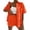 short sets 57#Orange, variant on WAYUTE Womens Sets 2 Piece Outfits V Neck Solid Color Shorts and Shirt Top Shirt Slim Suits Travel Vacation Fashion Casual Summer Outfit