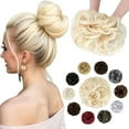 thumbnail image 5 of Messy Bun Beach Blonde Hair Piece Human Hair Blonde – Natural Soft Updo Look, Secure & Lightweight Hair Bun Extensions For Women, messy bun hair piece, 5 of 8