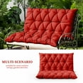 thumbnail image 7 of Snubbull Swing Replacement Cushion, Outside Bench Cushion with Backrest, 1-2 Seater Cushion with 6 Ties for Outdoor Furniture, 47 x 40 x 5 Inches Porch Swing Cushion Garden Bench, Red, 7 of 7