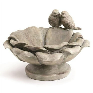 Napco 11420 2 Birds Decorative Indoor Outdoor Last Intervention Birdbath for Garden