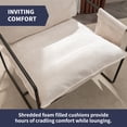 thumbnail image 6 of ZAFLY Accent Chair Set of 2, Modern Sling Chair with Metal Frame, Comfy Chair for Living Room - Beige, 6 of 10