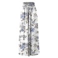 thumbnail image 4 of WTOBBY Women's Floral Print High Waist Wide Leg Palazzo Pants Casual Flowy with Pocket, Designed for Casual Outings, Weekend Getaways and Comfortable All-Day Wear,Light Purple L, 4 of 5