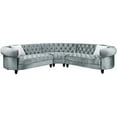 thumbnail image 1 of ACME Qulan Sectional Sofa with 2 Pillows in Light Blue Velvet, 1 of 5