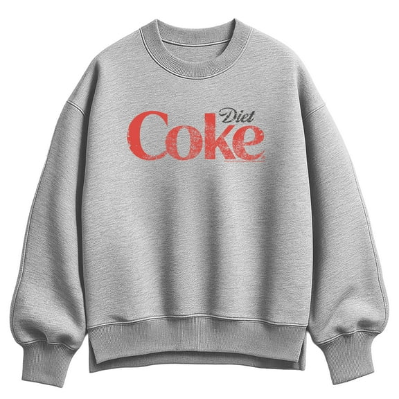 Coca-Cola - Diet Coke Logo - Ladies Oversized Fleece Crew Sweatshirt