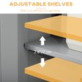 thumbnail image 4 of kleankin Storage Cabinet, Bathroom Cabinet with Adjustable Shelf, Grey, 4 of 10