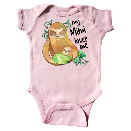 

Inktastic My Mimi Loves Me Cute Sloth and Baby Gift Baby Boy or Baby Girl Bodysuit