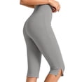 thumbnail image 2 of Vmvidoty Women Legging Plus Size High Waist Capri Yoga Leggings Cropped Pant for Workout Gray M, 2 of 8