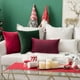thumbnail image 5 of Fundas de almohada de terciopelo MIULEE, 36 x 36 cm, color rojo vino suave, paquete de 2, 5 of 8