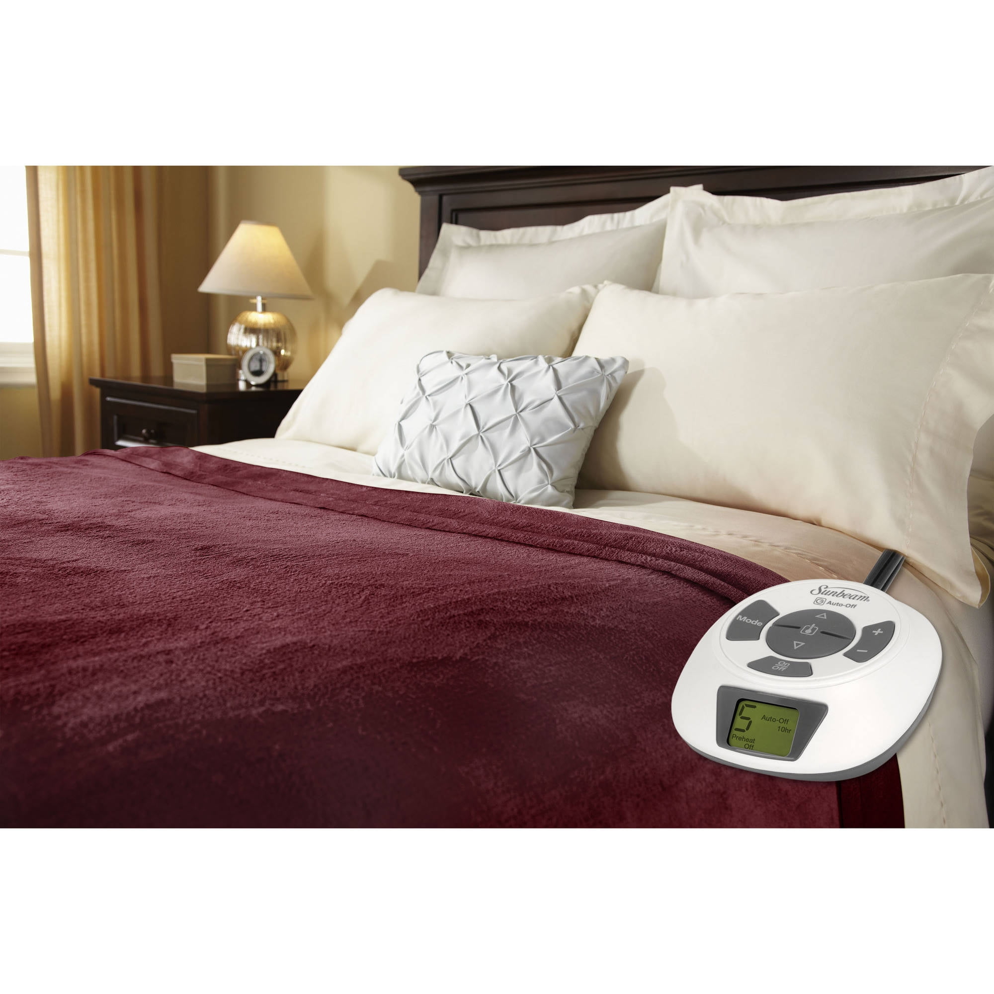 Sunbeam Electric Heated Velvet Plush Blanket
