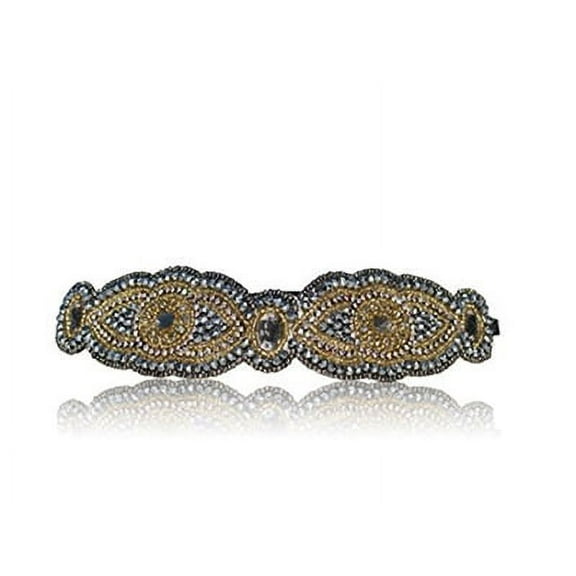 Bridal Gatsby 1920's Flapper Crystal Rhinestone Diamond Headband Adjustable Non-slip Comfortable for Wedding