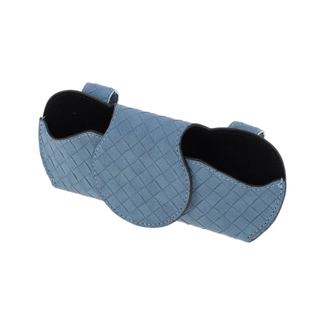 Estuche para gafas de sol para coche Unique Bargains con soporte magnético universal para visera de coche de ante azul 7.09"x3.15" 1 Pcs