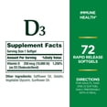 thumbnail image 2 of Suplemento Nature's Bounty con vitamina D para el apoyo inmunológico, 72 unidades, 2 of 4