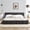 Dark Grey, variant on Queen Size Upholstered Bed Frame with Chenille Fabric, Grounded Platform Bed No Box Spring Needed, Thick Fabric Headboard Solid Frame for Bedroom, Pink
