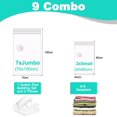 thumbnail image 2 of HWZWT Space Saver Bags, Vacuum Storage Bags, 9 Combo Jumbo Airtight Compression Zipper Sealer Bags, Reusable Large Storage for Clothes Duvets Comforters Beddings Blankets and Pillows, Hand Pump Inclu, 2 of 5
