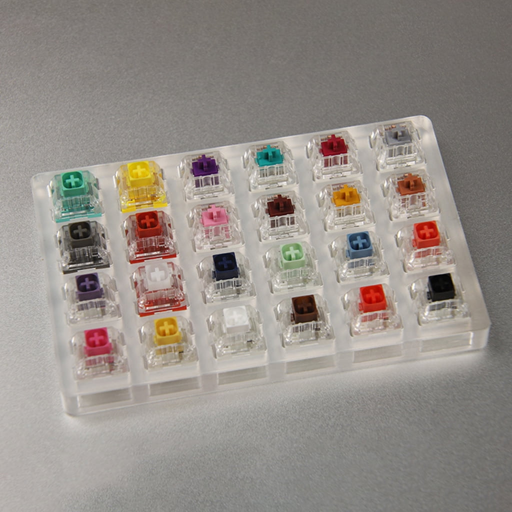 Cherry MX Switch Tester Switch Sampler Mechanical Keyboards Kailh Box 24-Key Switch Testing Tool, with acrylic base