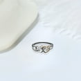 thumbnail image 4 of Hearts Engagement Promise Ring Sterling Silver Cz Womens Ginger Lyne Collection, 4 of 6