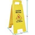 thumbnail image 4 of Galashield Wet Floor Sign 3 Pack 2-Sided Safety Yellow Warning Signs Commercial 26" Caution Wet Floor Signs, 4 of 5
