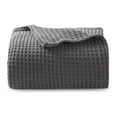 thumbnail image 1 of Manta para cama, 100% algodón, doble, talla XL, tejido gofrado, gris, 1 of 7