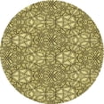 thumbnail image 1 of Ahgly Company Tapis Rond Lavable en Machine Intérieur Transitionnel Jaune Moutarde, 5 Pieds Rond, 1 of 7
