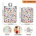 thumbnail image 5 of Yayeee 2 Pack Qtip Holder Bathroom Cotton Swab Canister with Lid Clear Dispenser Set, Simple Shapes, 5 of 6