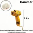 thumbnail image 3 of Cute Funny Hammer Plush Doll Stuffed Toy Keychain Creative Pendant Girl Backpack Decor Birthday Gift, 3 of 6