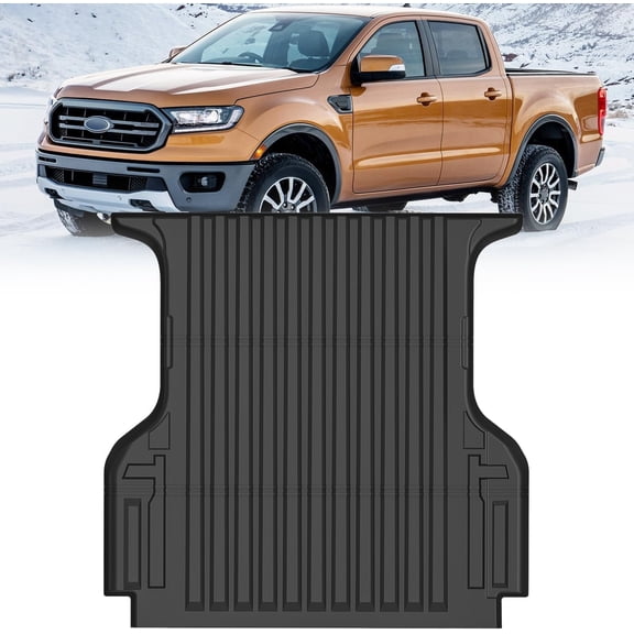 Nilight Truck Bed Mat for 19-23 Ford Ranger Short Bed 5FT, 4 x 4 Lariat 2.3L USA Version, TPE Anti-Slip Vehicle Cargo Bed Liner Mat for 2019 2020 2021 2022 2023 Ford Ranger Super Crew