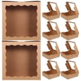thumbnail image 1 of 10 cajas de regalo con ventana: cajas cuadradas para galletas, cumpleaños, bodas, fiestas, repostería, cajas de papel para cupcakes y postres., 1 of 6