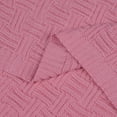 thumbnail image 2 of Cotton Knitted Cable Throw Blanket, 50" x 60", Pink, 2 of 6