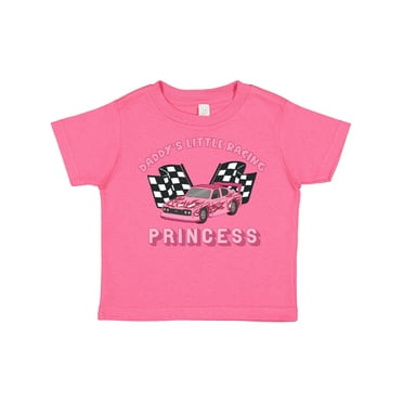 Inktastic Daddy's Racing Princess Pink Race Car Boys or Girls Toddler T-Shirt