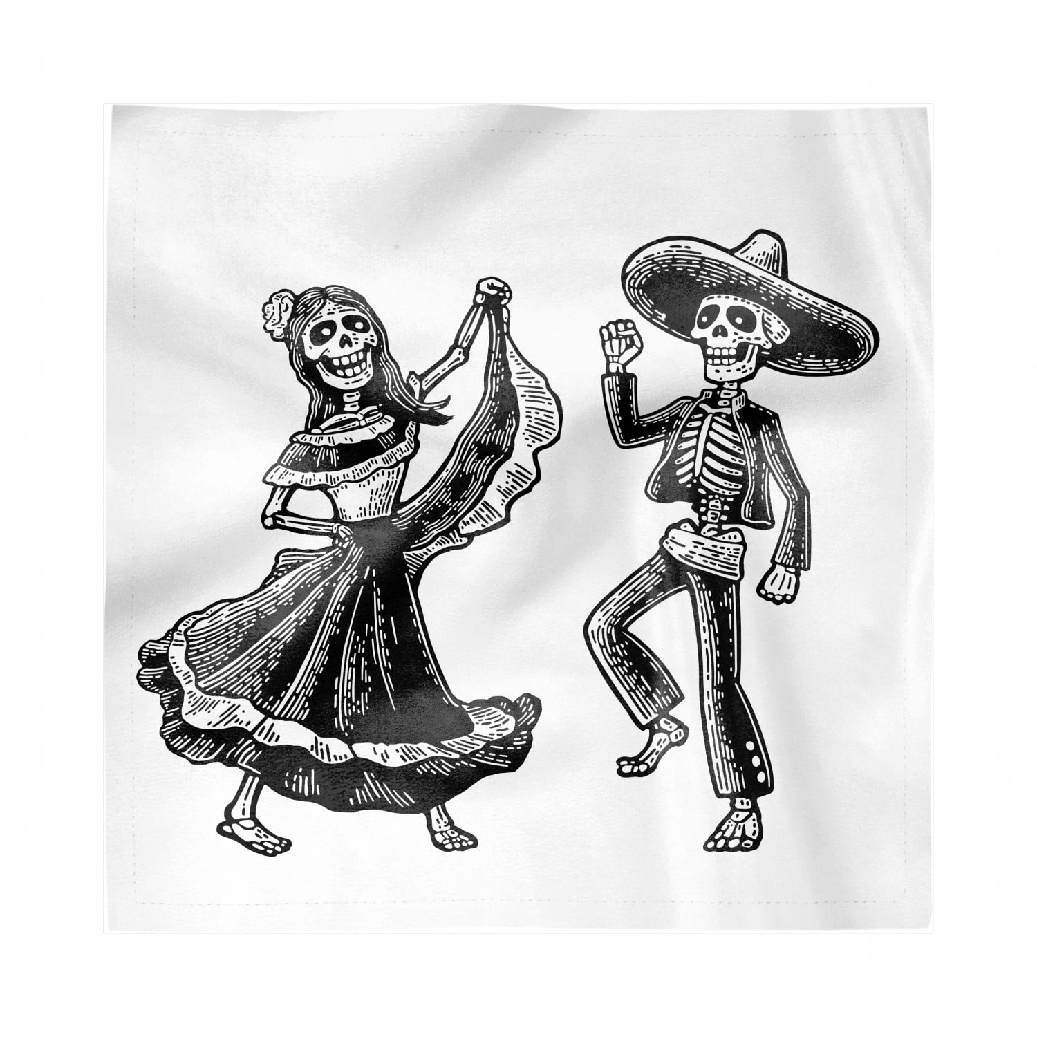Set Of 2 Day Of The Dead Dancing Moving Singing Dolls Sugar Skull New 